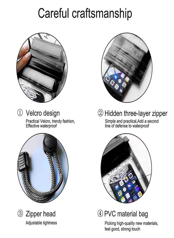 جراب ماديا العالمي المقاوم للماء للهواتف المحمولة، مناسب لأجهزة آيفون، سامسونج، بيكسل، شاومي، وموتو حتى 7 بوصات، مقاوم للثلج والأوساخ والماء، مناسب للمطر والسباحة، لون عشوائي، 5 قطع - Image 4